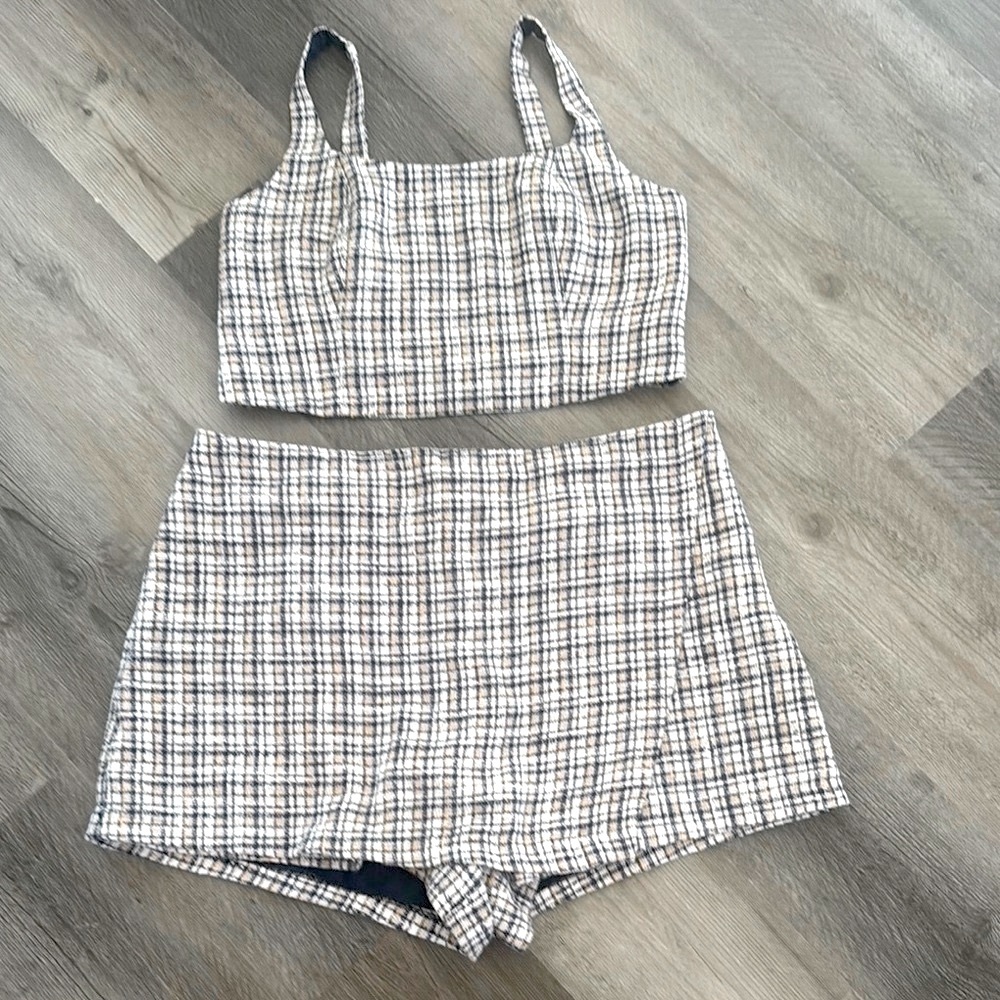 FINAL PRICE *Abercrombie & Fitch White and Blue Checkered Set - Picture 15 of 15